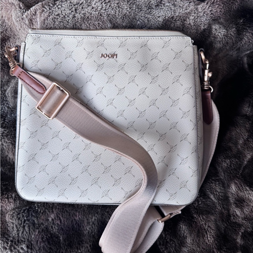 Joop! White and Beige Crossbody Bag